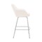 Armen Living Aura White Faux Leather and Brushed Stainless Steel Swivel 30" Bar Stool LCAUBABSWH30 - alternate 2